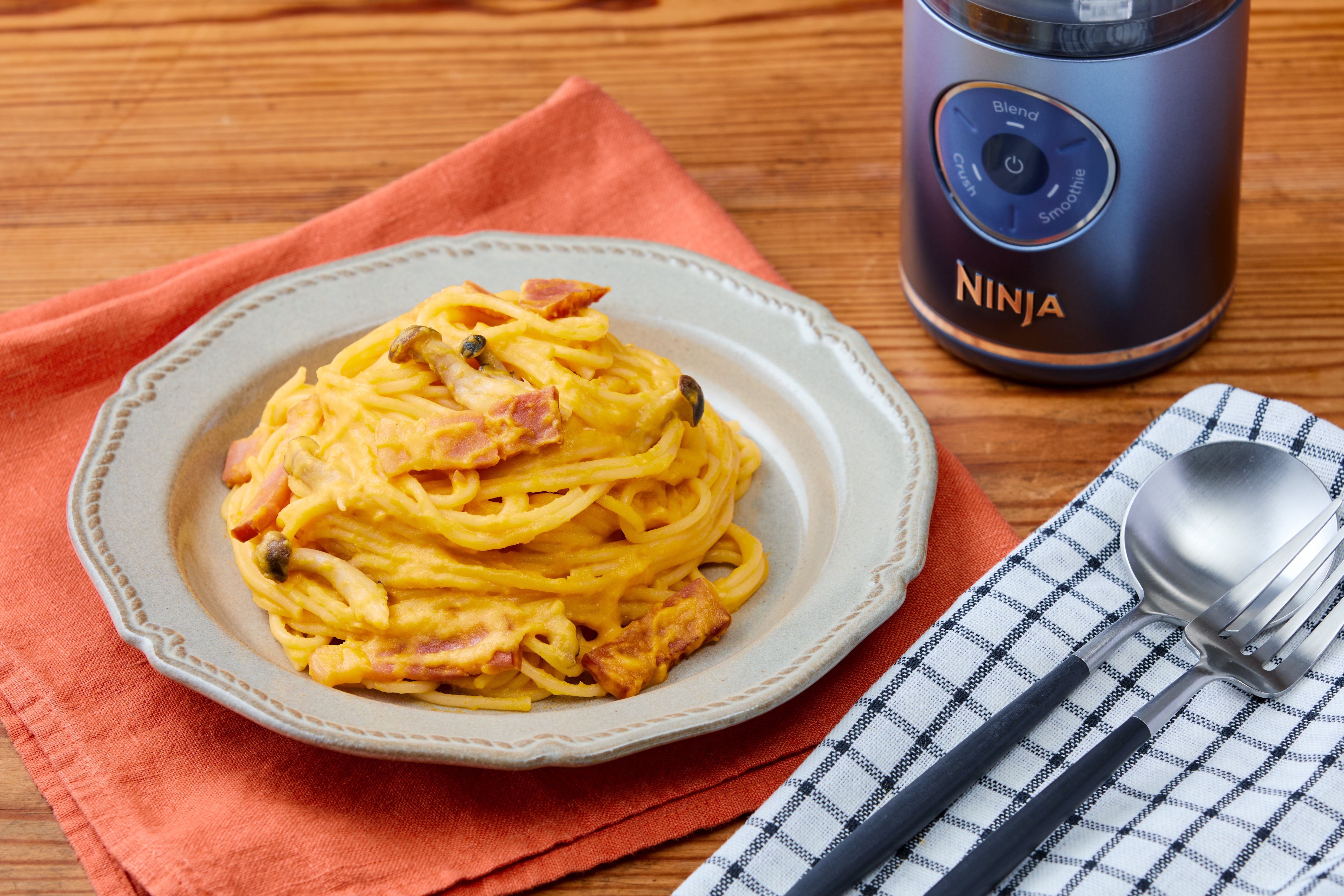 濃厚でクリーミーな味わい。かぼちゃのクリームパスタ