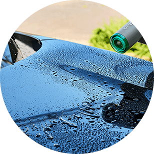 跡が気になる愛車の水滴も