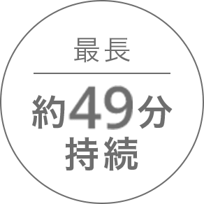 最長約49分持続
