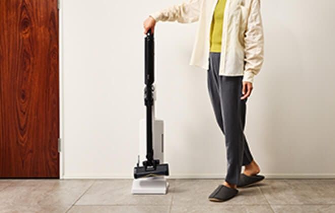 握りやすいハンドルを片手でサッと取って