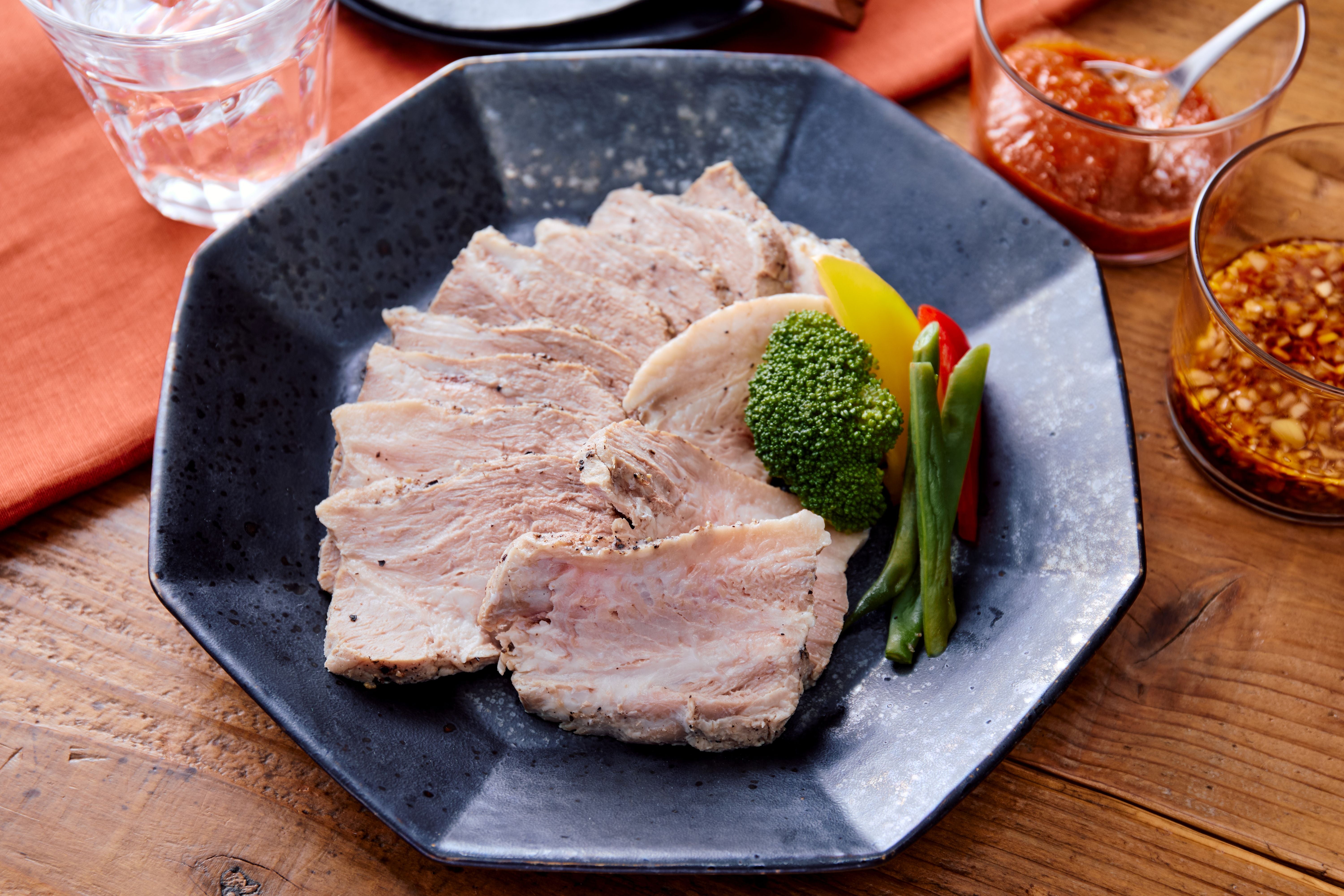 しっとり蒸し豚 香味たれ